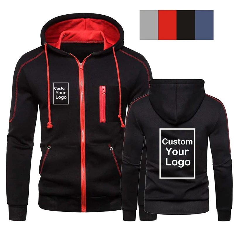 Mens Fashion Zipper Hoodie Sweater Coat Casual Sports Jacket Zipper Coat