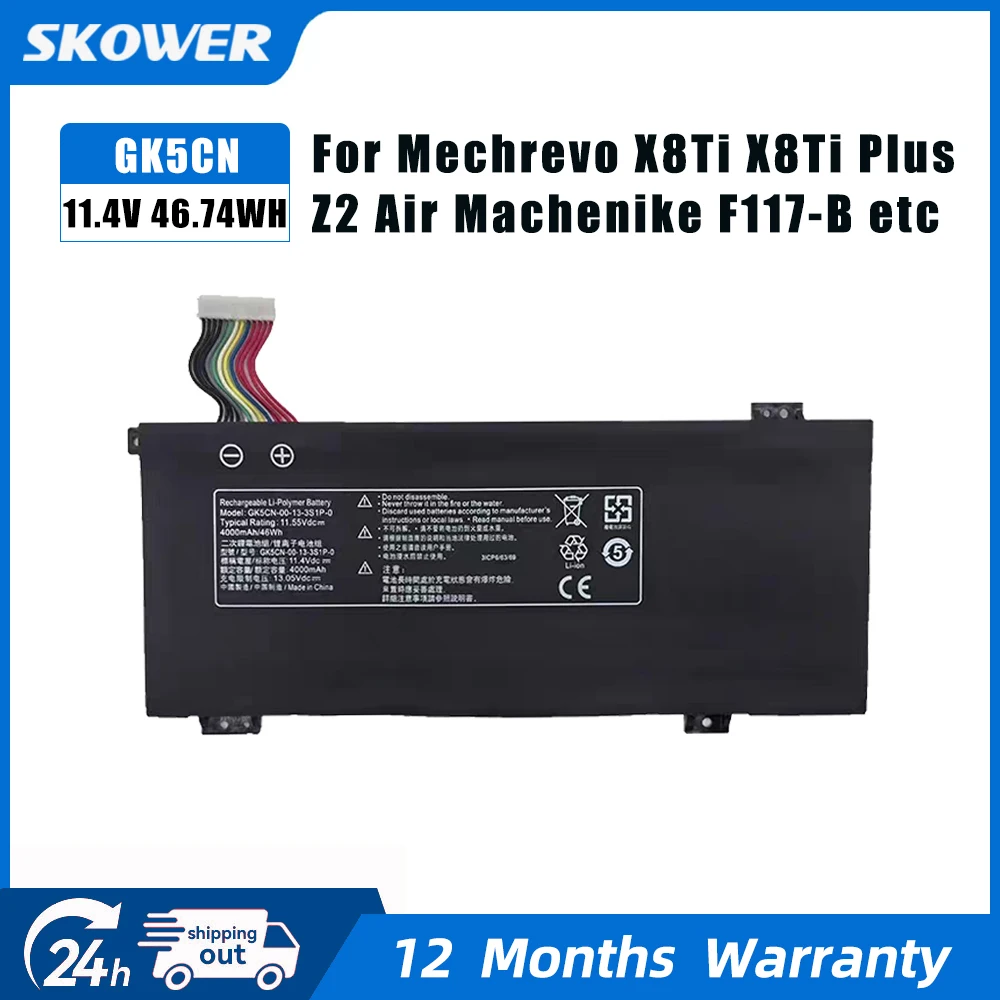 

SKOWER GK5CN-00-13-3S1P-0 Laptop Battery For MECHREVO X8Ti Z2 MACHENIKE T90 Plus T90-T3p F117-B F117-B6