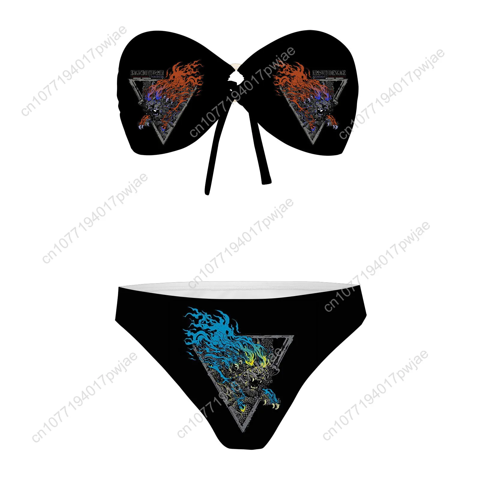 Killswitchs Engages Band Custom Swimsuit Women Drawstring Two Piece Set Bathing Suits Swimwear Pool Party Beach Bikini Beachwear