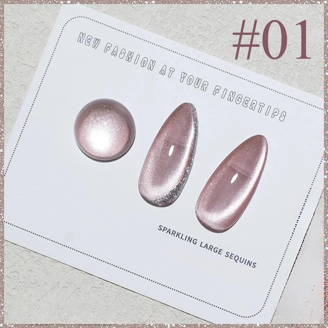 1 قطعة WS الخريف الشتاء الأظافر الجليد الشفاف الوردي الأرجواني الزجاج حبة القط العين هلام مسمار البولندية مسمار الفن شعبية تبييض مسمار الفن #3