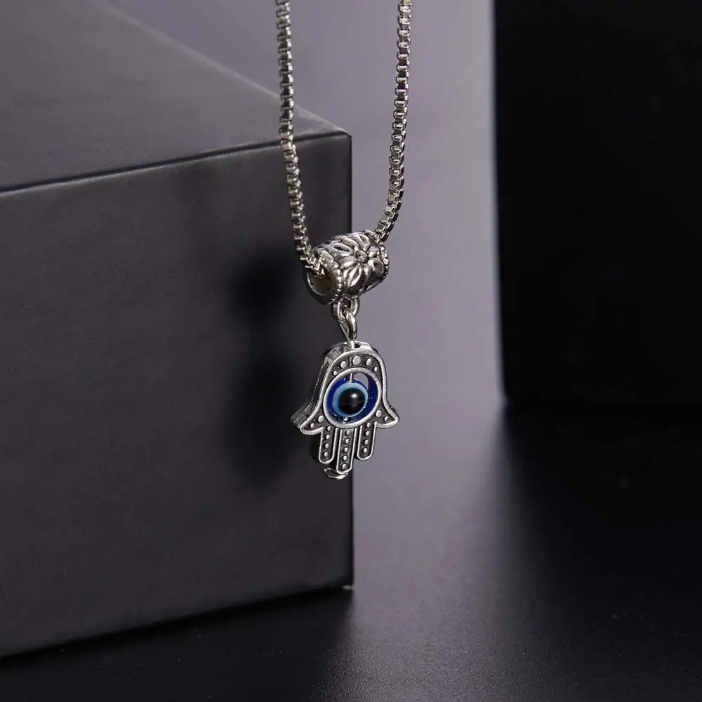 Butterfly Hand Shaped Blue Glass Drop Shaped Elephant Pendant Demon Eye Blue Eyes Necklace Clavicle Chains Fashion Jewelry