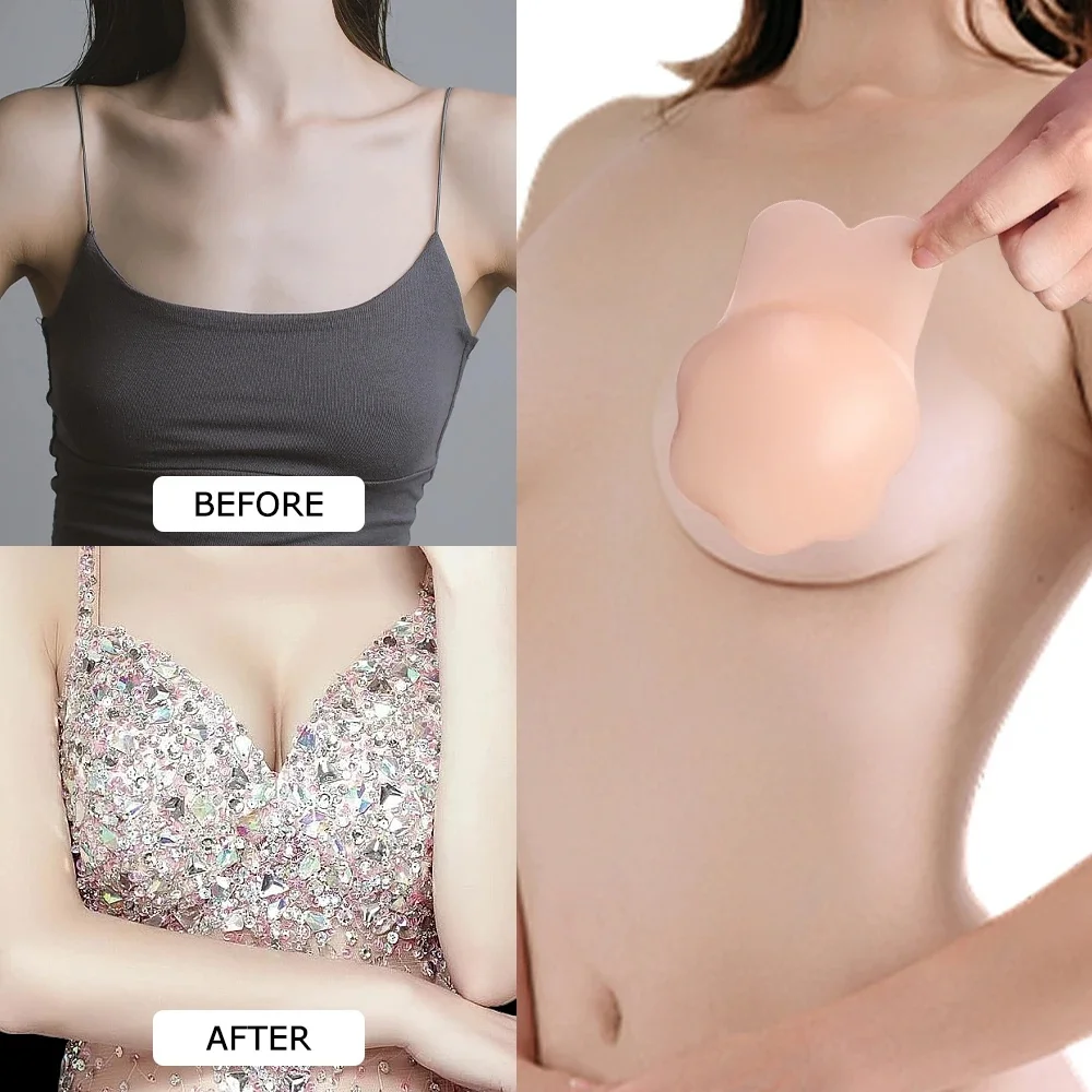 

Силиконовая невидимая наклейка на грудь, с кроличьими ушками