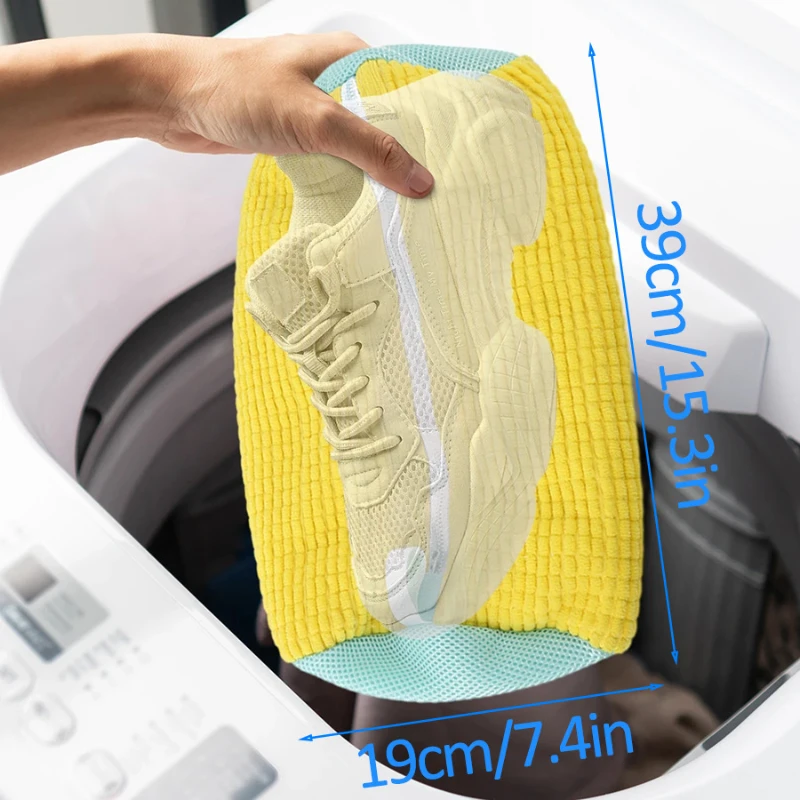 1PCS Washing Shoes Bag Cotton Laundry Fluffy Fibers Easily Remove Dirt Washing Bags Anti-Deformation Shoes Clothes Organizer