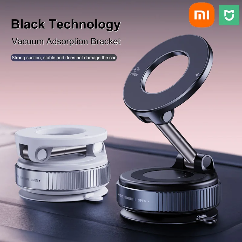 

Xiaomi MIJIA Car Mount Electric Vacuum Magnetic Holder Foldable Strong Suction Stand For Cell Phone For iphone Live Streaming
