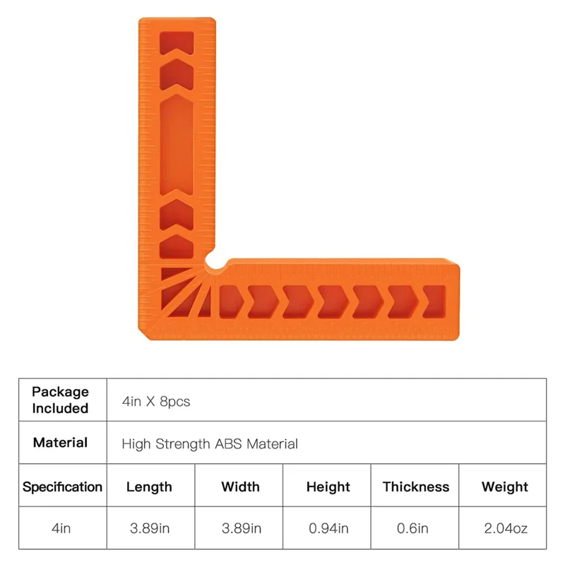 Corner Clamp for Woodworking, 90 Degree Positioning Squares, for Picture Frames/Box/Cabinets/Drawers ( 8 Pcs )