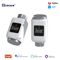 GIRIER Tuya Smart Thermostatic Radiator Valve ZigBee/WiFi TRV Thermostat Radiator Works Alexa Hey Google Supports Home Assistant