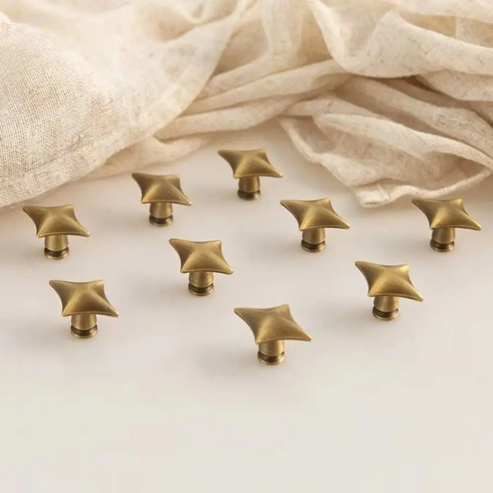 Four Point Star Cabinet Knobs Modern Minimalist Zinc Alloy Furniture Handles Compact Star-Shaped Nordic Light Luxury