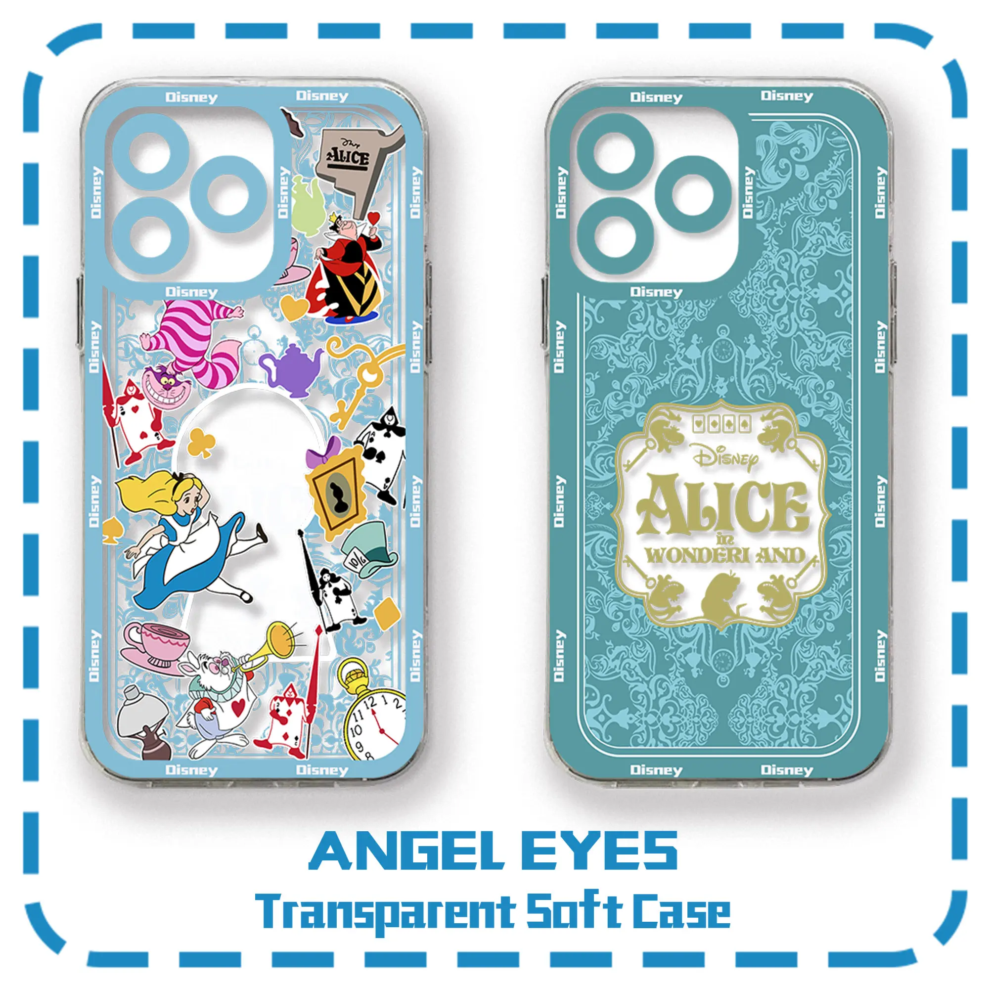 Disneys Alice in Wonderland Phone Case For Xiaomi Redmi Note 13 12C 11 10C 13C 10s 9s 9A 9T 9C 8 Pro Max 4G 5G Transparent Cover