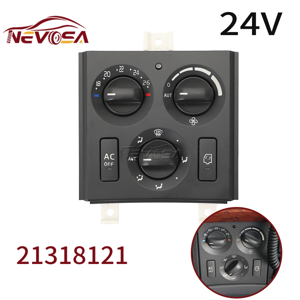 NEVOSA 21318121 For Volvo FH AC Control Panel Switch with Temperature Sensor Air Cond Control Unit Heater Car Combined Switches