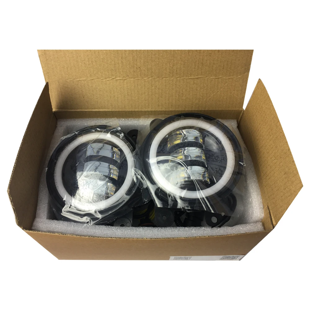 Lantsun J023-5RGB لسيارة جيب لملحقات رانجلر JK 2007-2017 مصباح ضباب LED مع DRL RGB #3