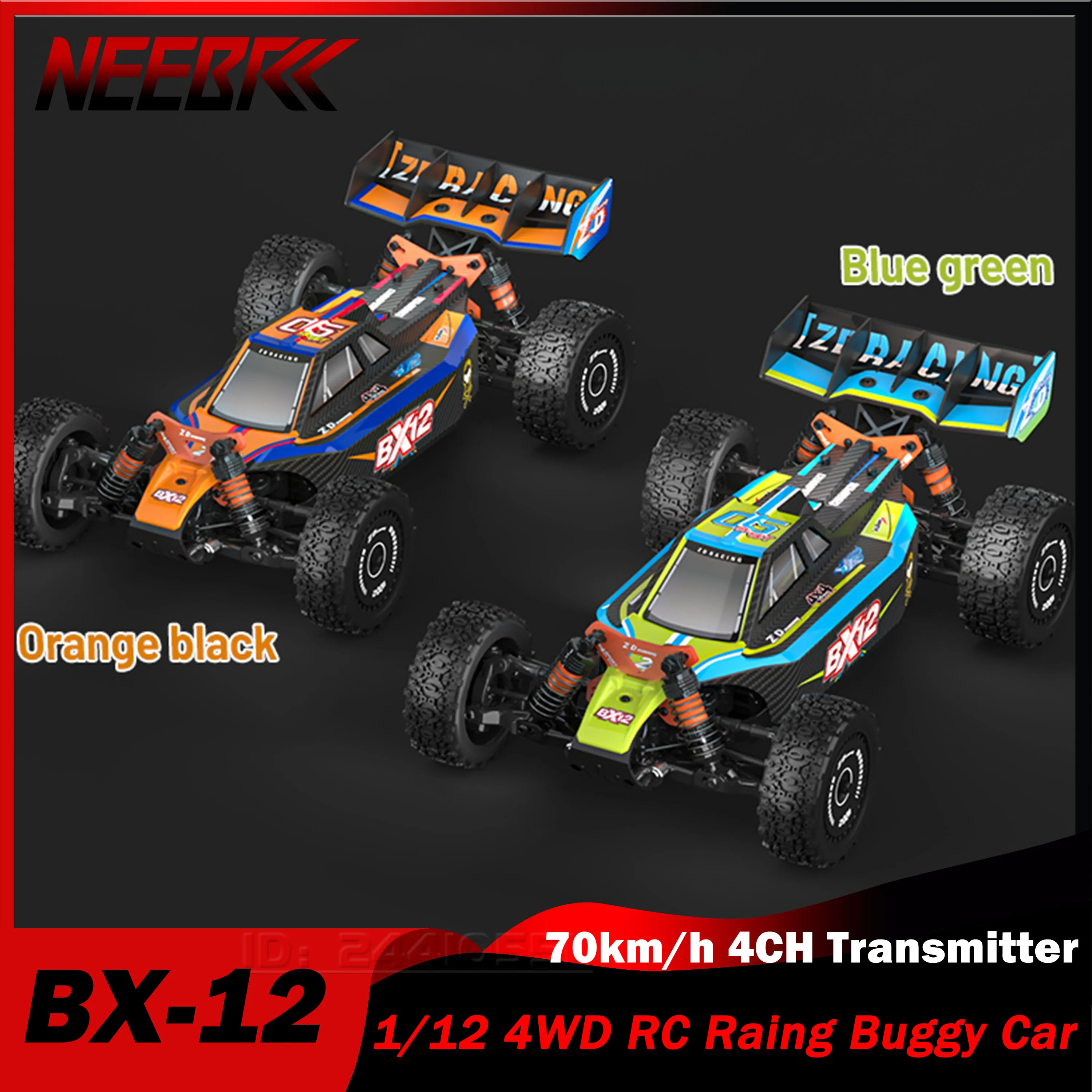 

BX-12 1/12 4WD RC Raing Багги Автомобиль Бесщеточный 70 км/ч Высокоскоростной 3S автомобиль Внедорожная модель 2,4G 4CH Дистанционное управление ESC Деталь двигателя