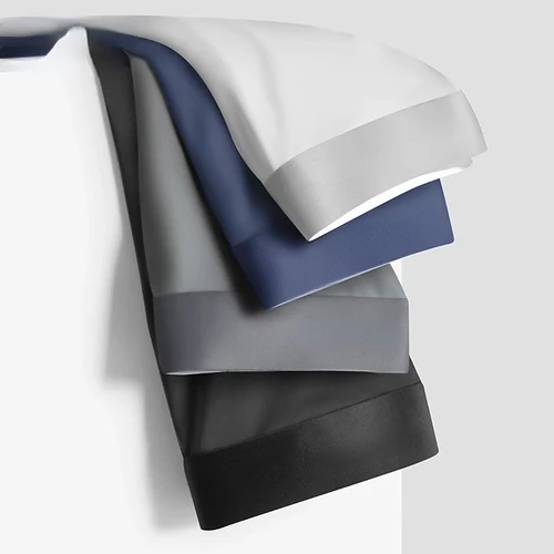 Imagen 1 del producto Bóxer de grafeno para hombre, ropa interior antibacteriana de seda de hielo, sin costuras, transpirable, 4 piezas, 5XL