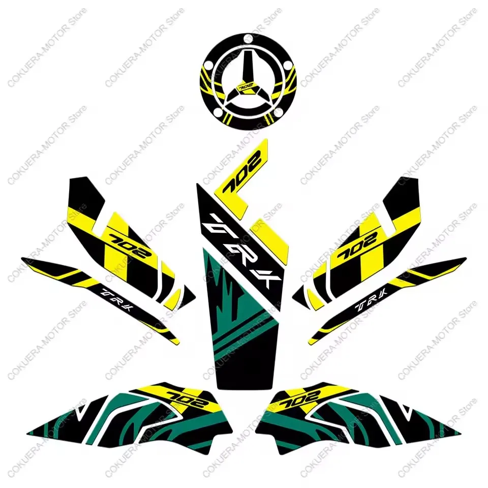 

For TRK702 2025 Motorcycle Side Tank Sticker 3D Resin Anti Slip And Wear-Resistant Three-Dimensional Relief Protective Sticker