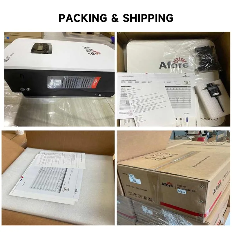 Hybrid Inverter With 4kW 5kW 6kW Single Phase Output LCD Display Backup Output And Parallel Function For Solar Storage