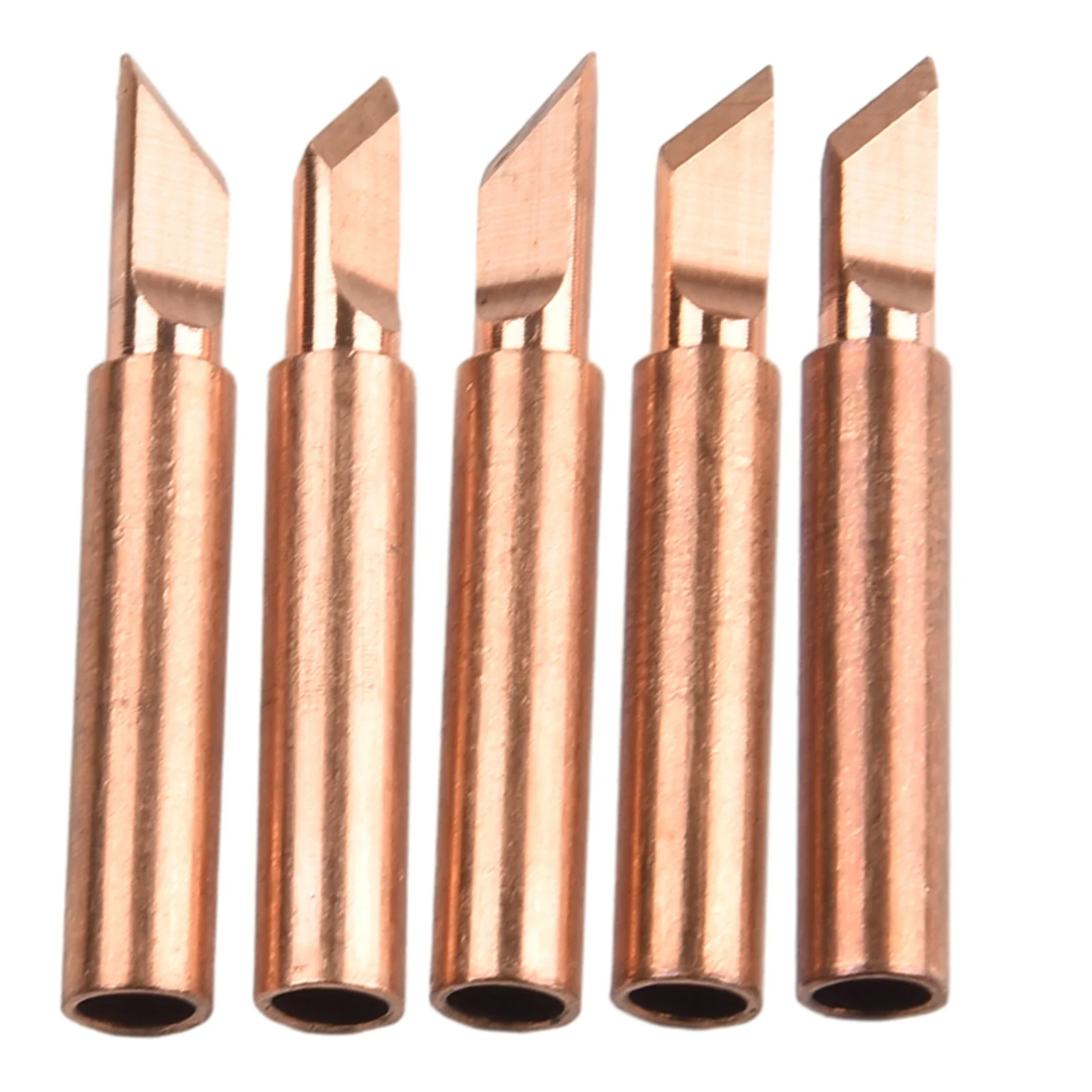 5pcs Soldering Iron Tip Pure Copper 900M-T IS/I/B/K/SK Electric Soldering Iron Lead-free Welding Tips Head Inner Diameter 4mm