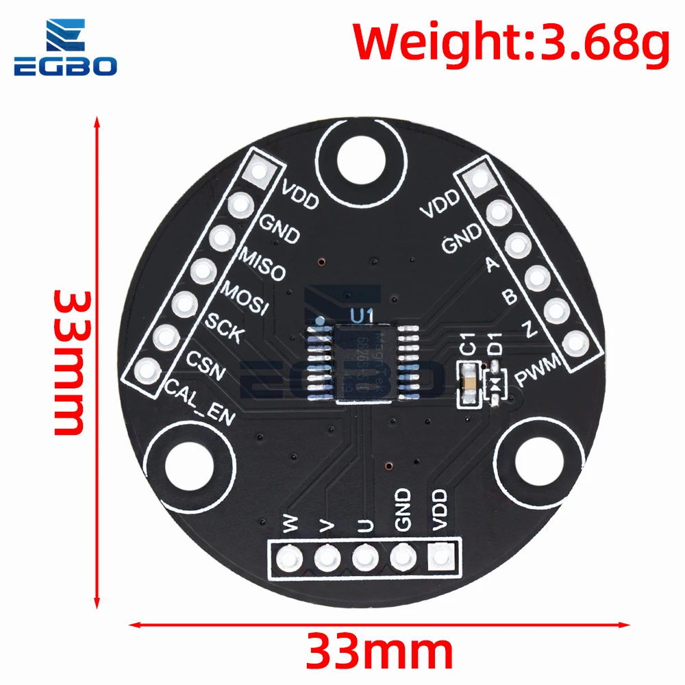 MT6826S High Precision High Speed Magnetic Encoder Magnetic Induction Angle Measurement Sensor Module for arduino