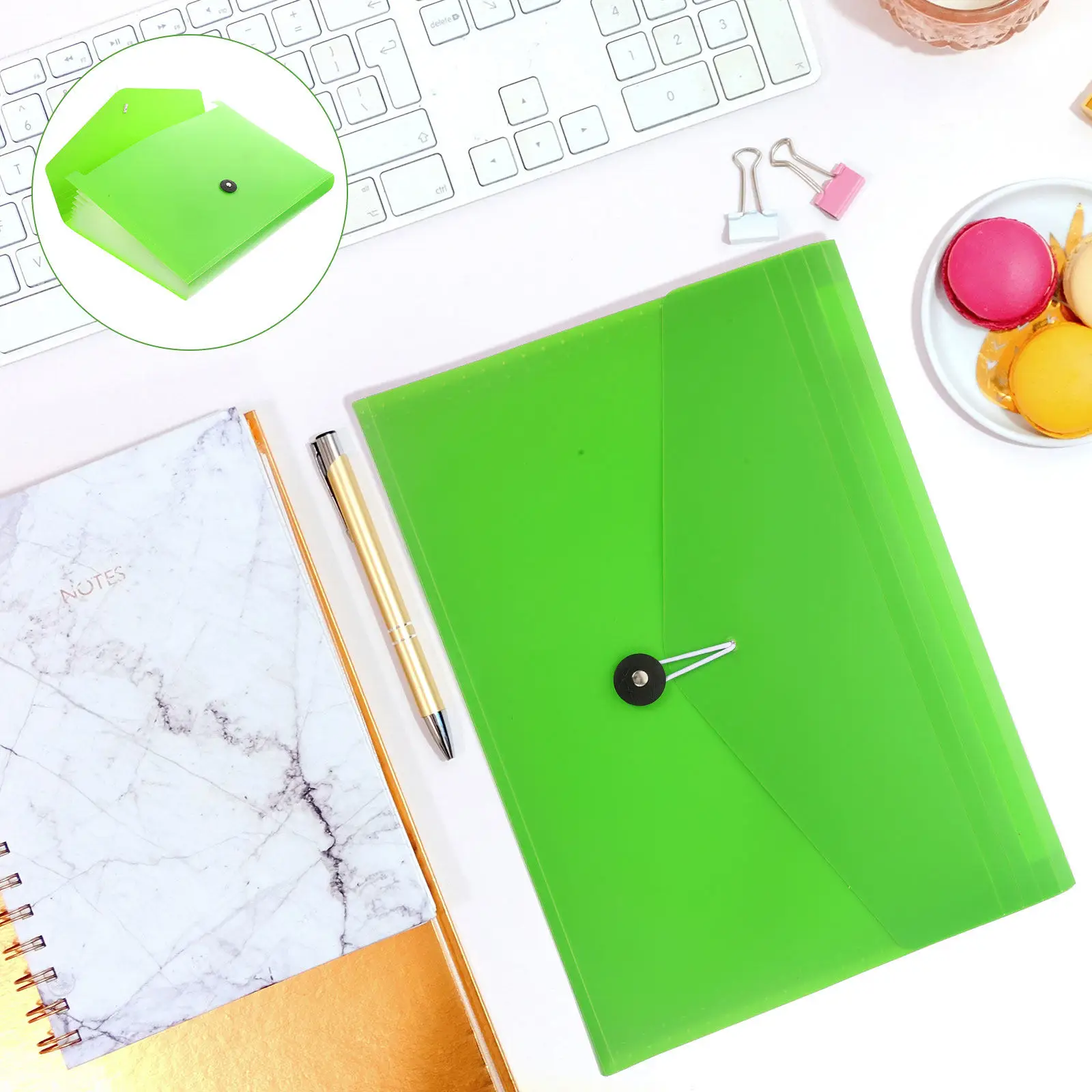 

Small Expanding File Folder Multi-Pocket Accordion Organizer Portable Document Holder Office School Home Accordion Binder