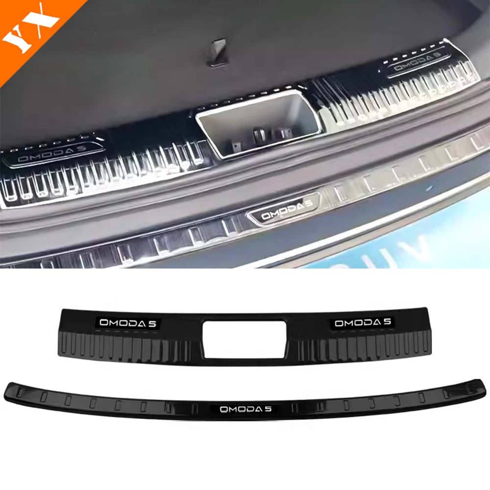 

For Chery Omoda 5 FOWNIX FX Accessories 2022-2024 Stainless Trim Car Rear Trunk Protector Plate Anti Hit/Dust sill Cover