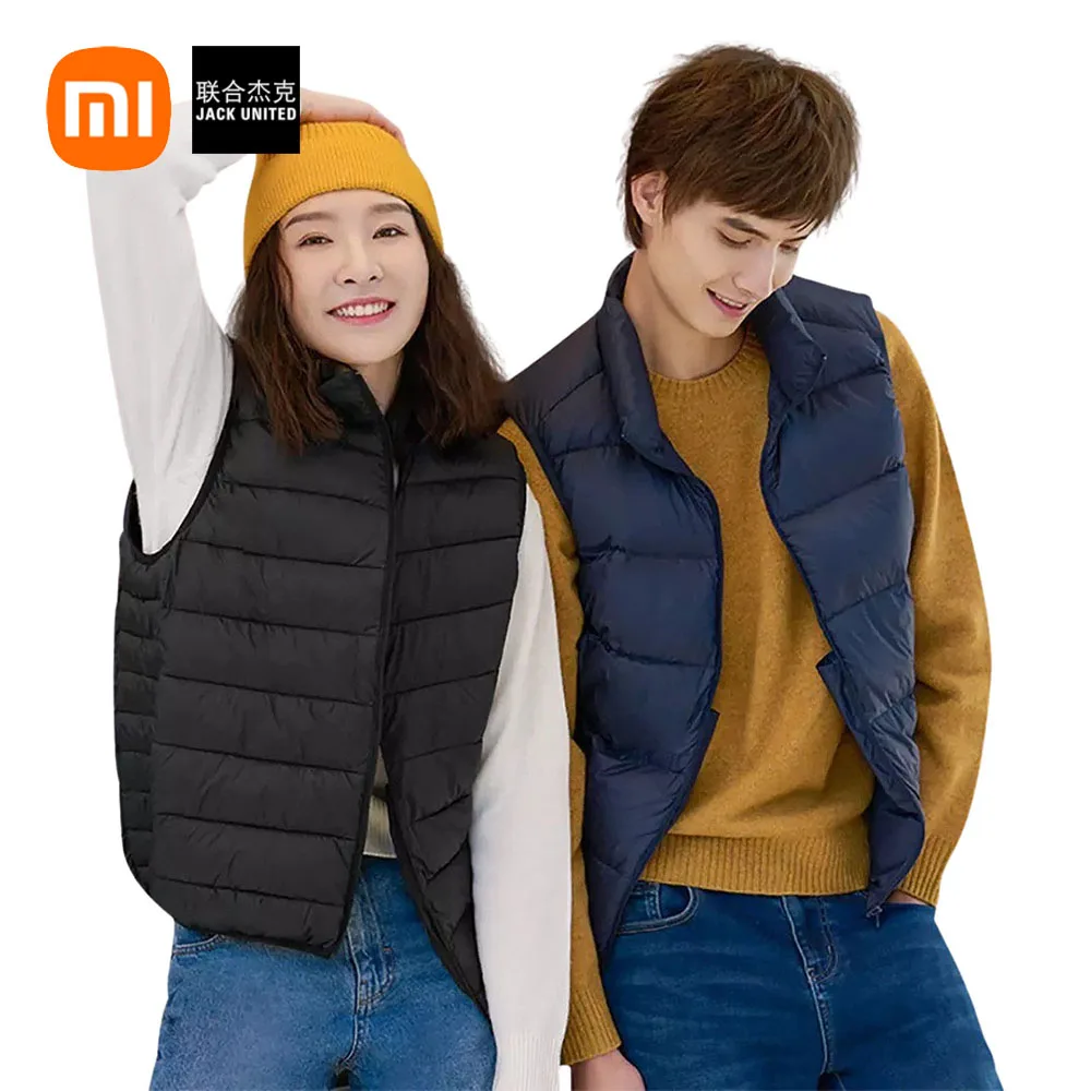 Xiaomi Youpin Jack – gilet en coton uni pour hommes et femmes, gilet d\'hiver garde au chaud, Ultra léger, facile à transporter, voyage, Durable,