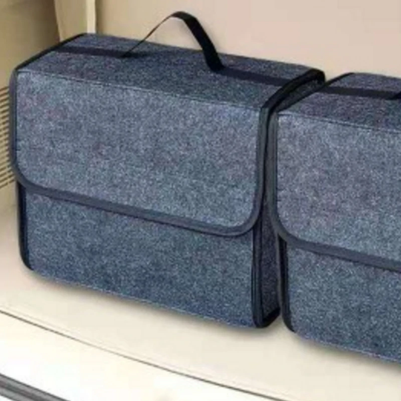 Woolen Felt Car Trunk Organizer Bag Large Container for Stowing and Tidying Waterproof Large