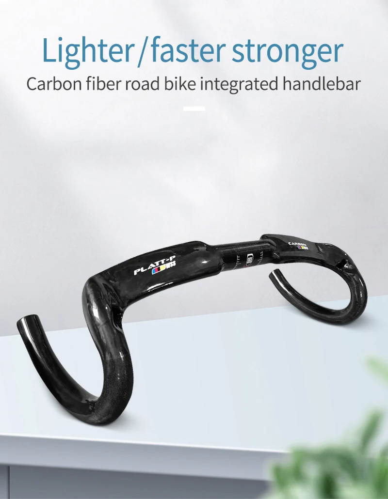Vollcarbon-Fahrradlenker, ultraleichter und langlebiger Fahrradlenker mit 15,75/16,54/17,32 Zoll Innenkabelführung – Detail 1