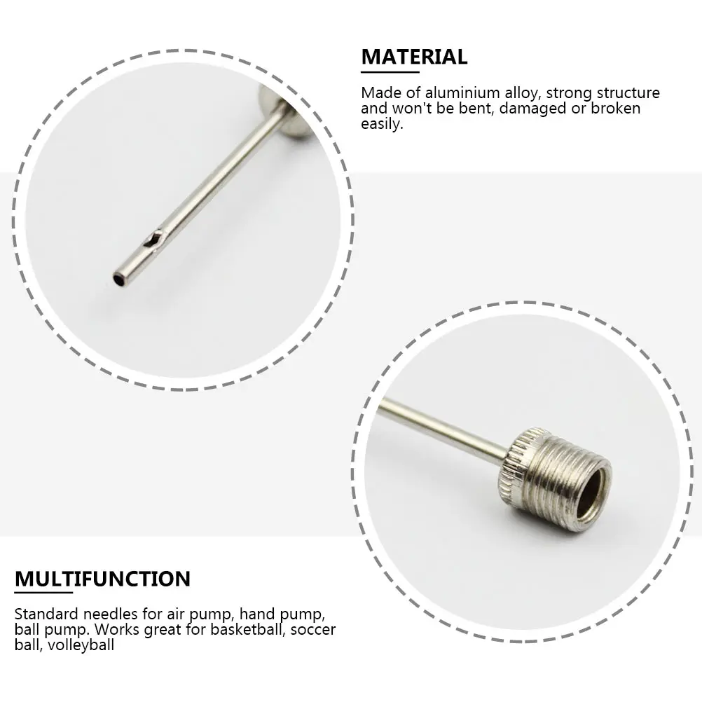 

120pcs Air Needle Aluminum Alloy Dual Port Inflation Tool For Basketball Soccer Volleyball Rugby Football Sports Balls Needles