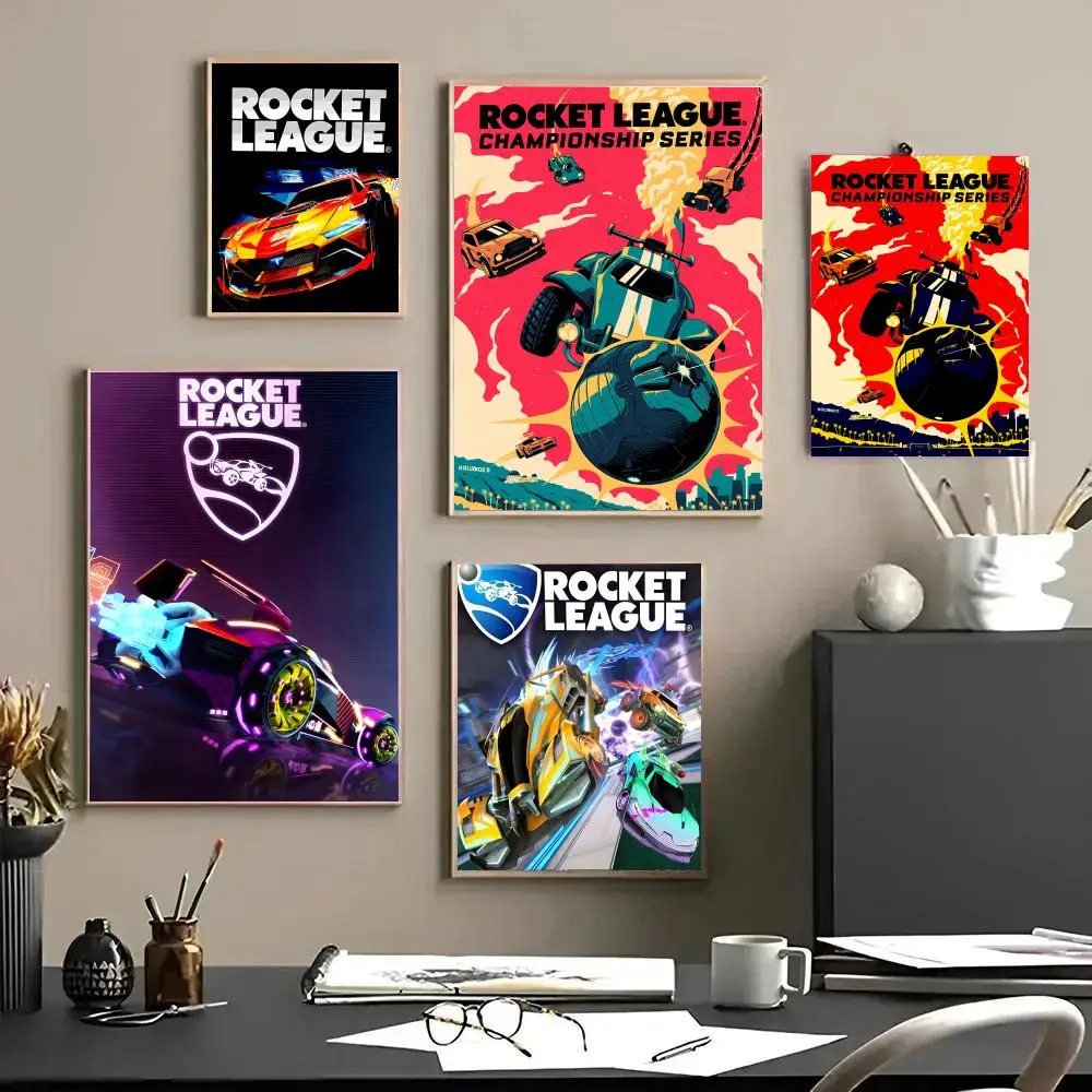 Game R-Rocket League Poster Decorative Wall Art Stickers Mural Photo Print for Home Living Room Hallway Decor