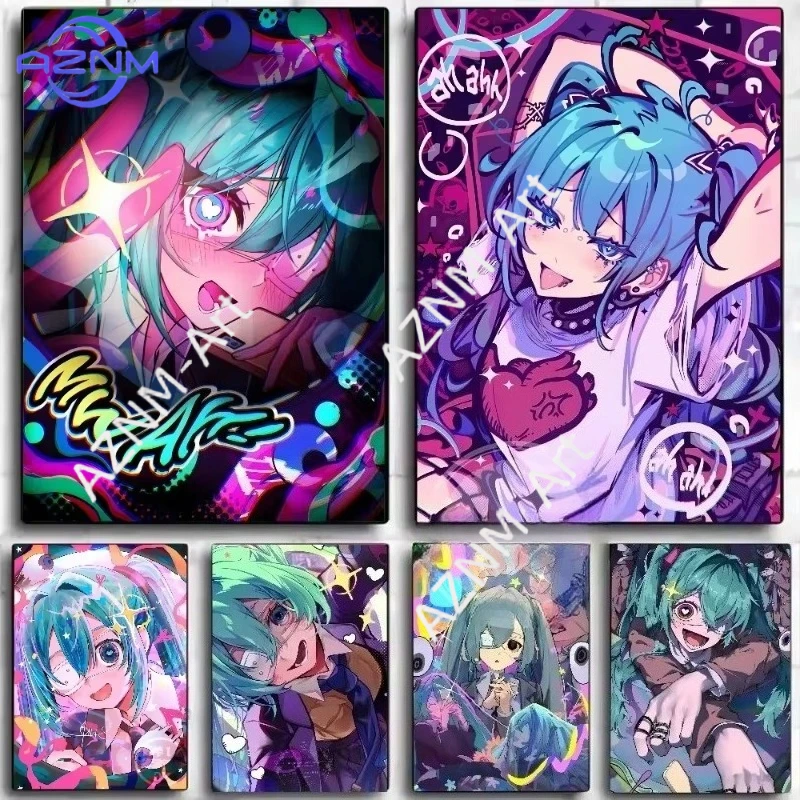 1PC Virtual Character Super Idol H-Hatsunes Miku Poster Art Waterproof Paper Canvas Coffee House Bar Room Wall
