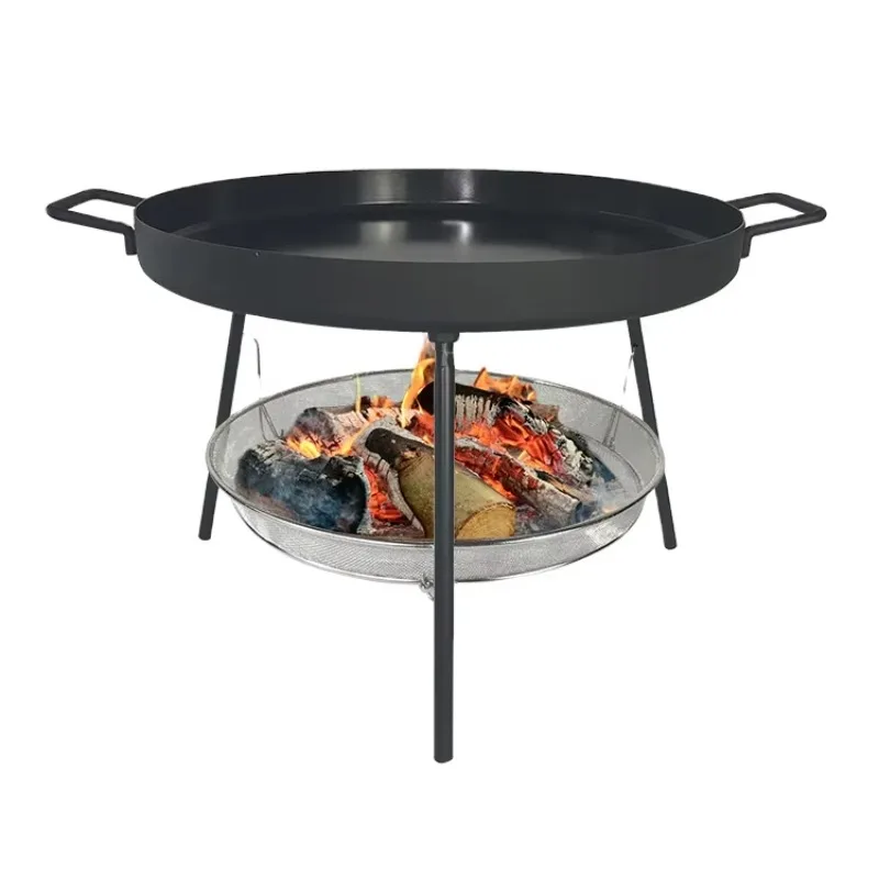 Desert and prairie cowboy wok for outdoor barbecue cooking, grilling, and deep-frying for outdoor camping