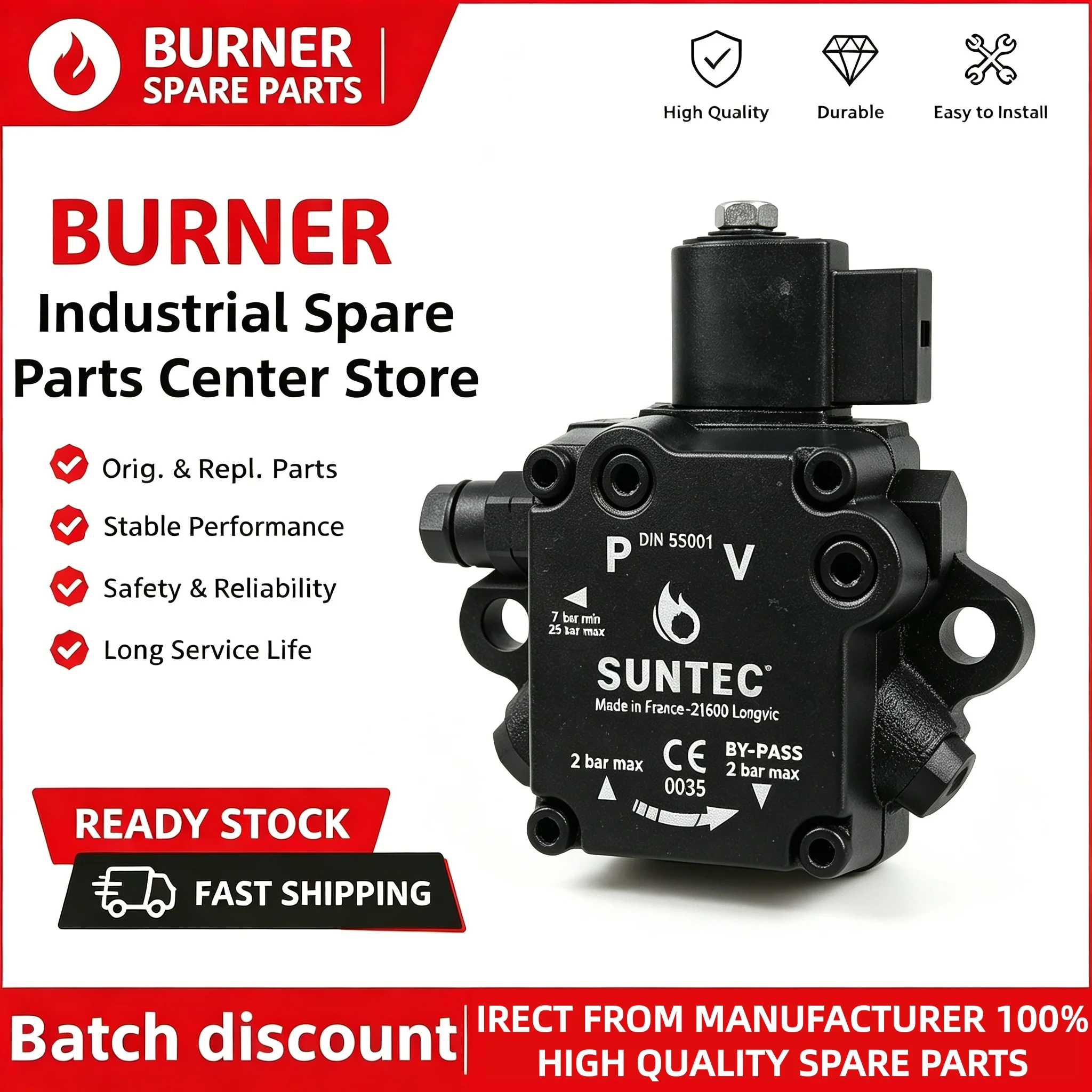France Fuel Pump AS47A7432 AS47A1536 AS47C1538 AS47B1537 Matching OEM Parts Replacement Parts For Oil Burner Boilers