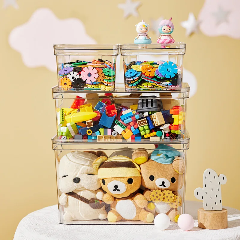 

Dust-proof Storage Box Christmas Building Blocks Children's Toys Cosmetics Kitchen Sundries Arrangement Transparent Storage Box