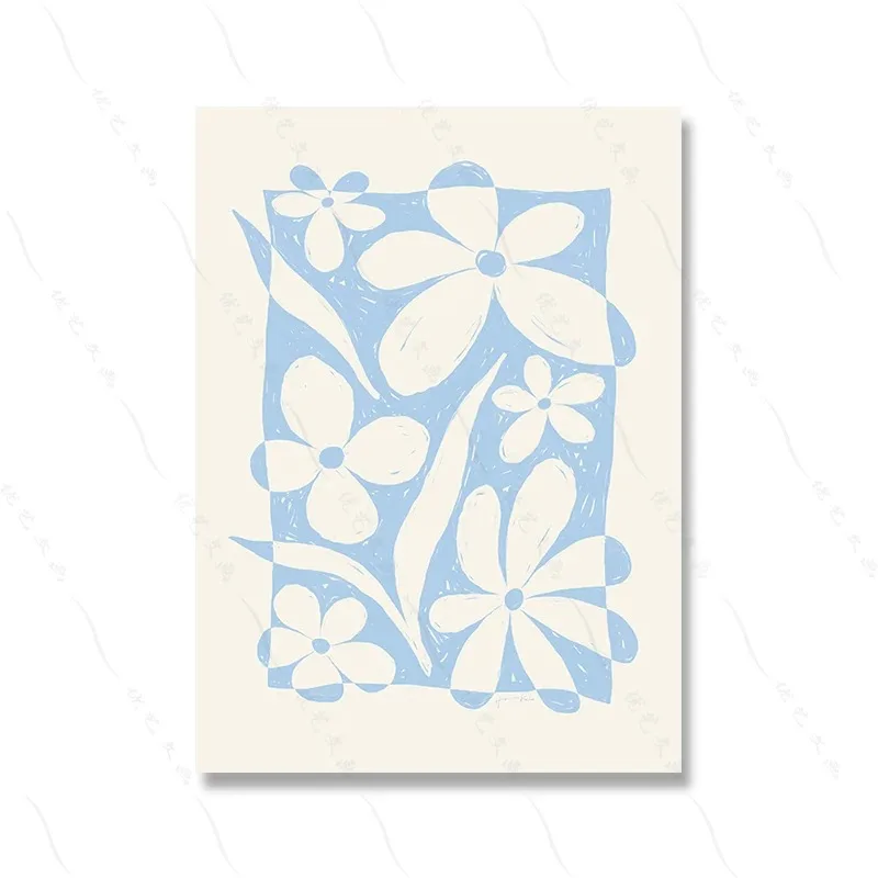 الشمال مجردة معرض ملون مضحك المشارك والمطبوعات بسيطة الرسم على لوحات القماش الجدارية جدار صور لغرفة المعيشة ديكور #2