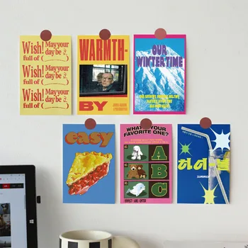 Ins Vintage yaratıcı dekoratif kart kartpostallar yatak odası arka plan duvar dekoratif kart fotoğraf sahne tebrik kartları 10 levhalar