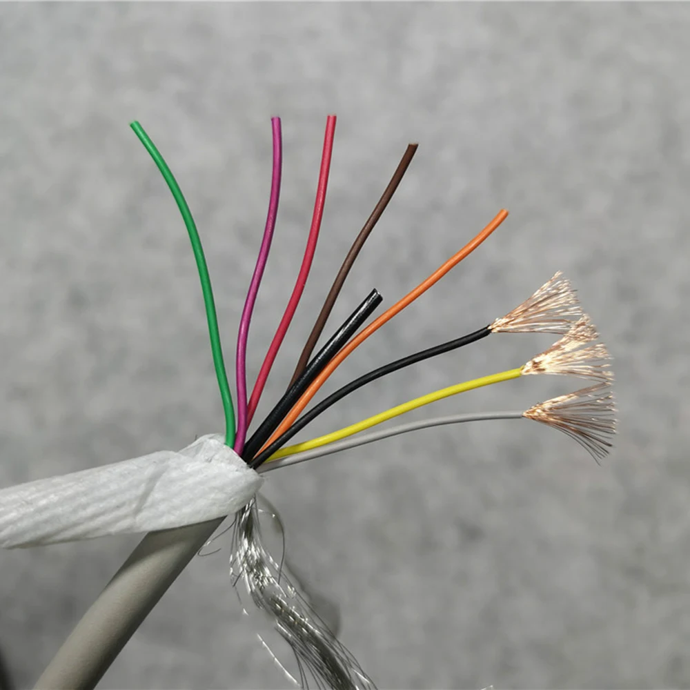 

8-жильный 0,2 квадратный экранированный провод 24awg PUR полиуретановый маслостойкий буксирный трос диаметр кабеля 5,5 мм оболочка проволоки