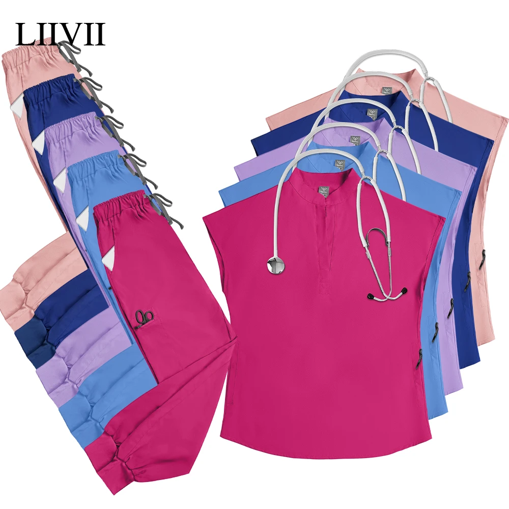 Wholesale Medical Dentist Surgery Overalls Operating Room Uniforms Scrubs Set Hospital Working Clothes Nurse Clinical Work Suit