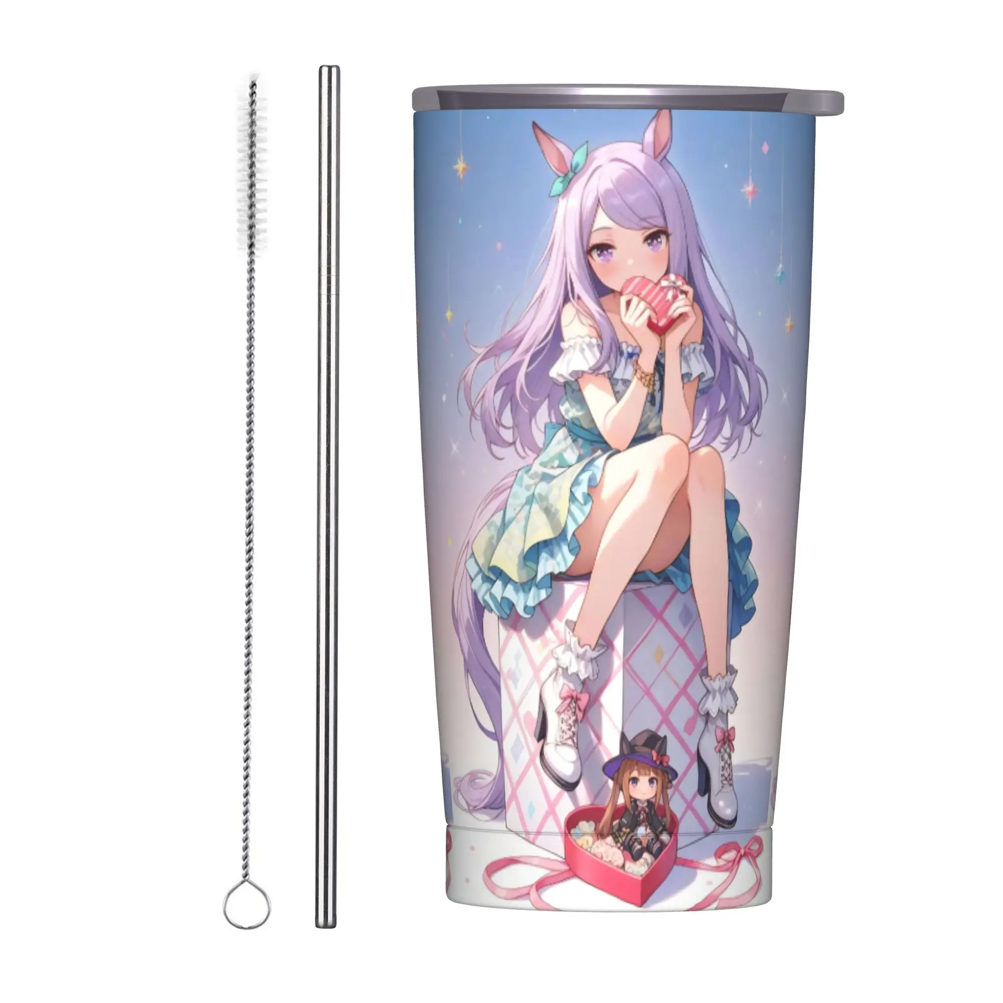 Stainless Steel Tumbler Umamusume Pretty Derby Mejiro Thermal Cups  Insulated Cold and Hot Mugs Cup Travel Water Bottle
