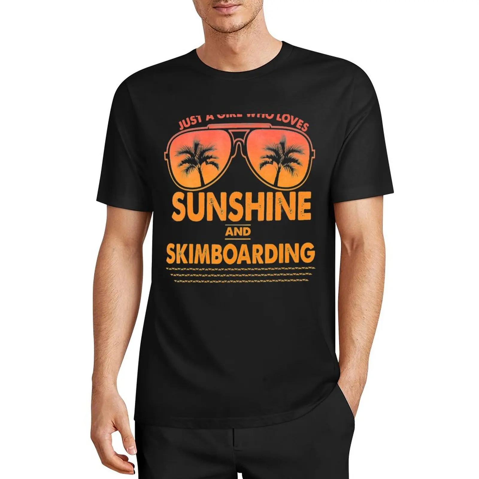 

Just A Girl Who Loves Sunshine And Skimboarding T-Shirt boys animal print plus size clothes men t shirts high quality