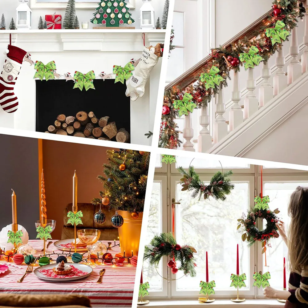 

European American Style Christmas Dot Bow Decoration Bow Christmas Accessories For Gift Box Tree Wreath Decoration