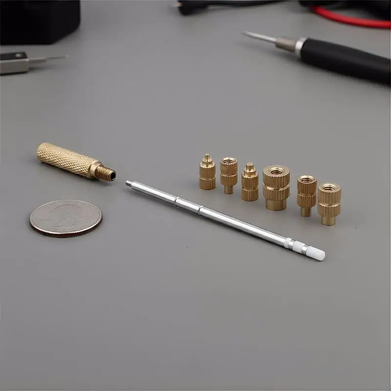 T12 Soldering Iron Heat Tool M2 M2.5 M3 M4 M5 M6 M8 Hot Melt Knurled Nut Embedded Insertion Tip Kit For 3D Printed Parts*