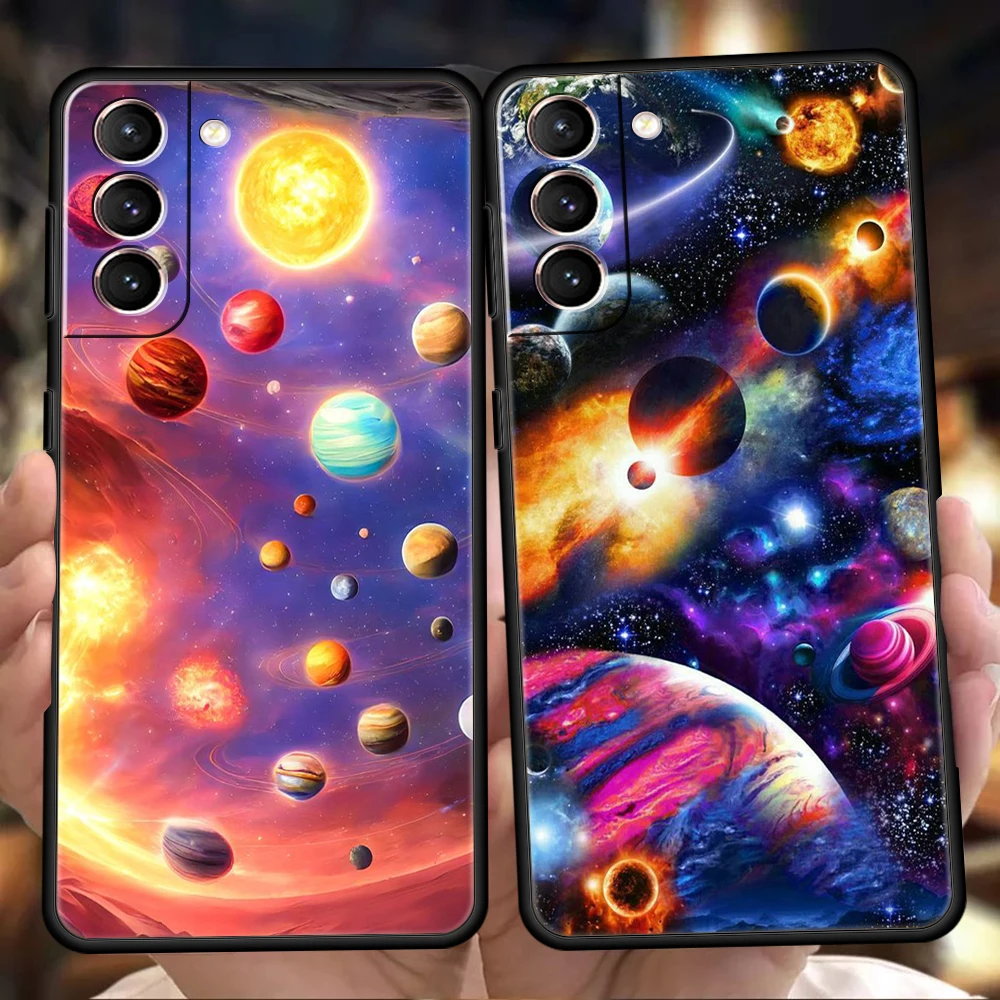 

Space Planet Stars Moon Case for Samsung Galaxy S24 S23 S22 S20 S21 FE Ultra S24 S23 S10 S10E S9 S8 Plus 5G Silicone Phone Cover