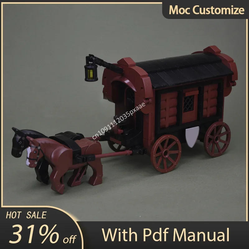 

271 шт. Moc, средневековая модель универса, украшение замка, строительные блоки, креативная сборка, кирпичи, игрушки, детское образование, подарки «сделай сам»