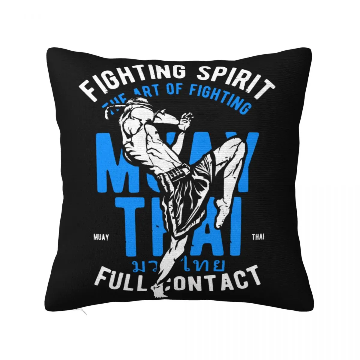 Spirit Of Muay Thai Martial Arts Vestsharajuku Streetwear Menkickboxingharajuku Streetwea Formal Humor Pillow Case