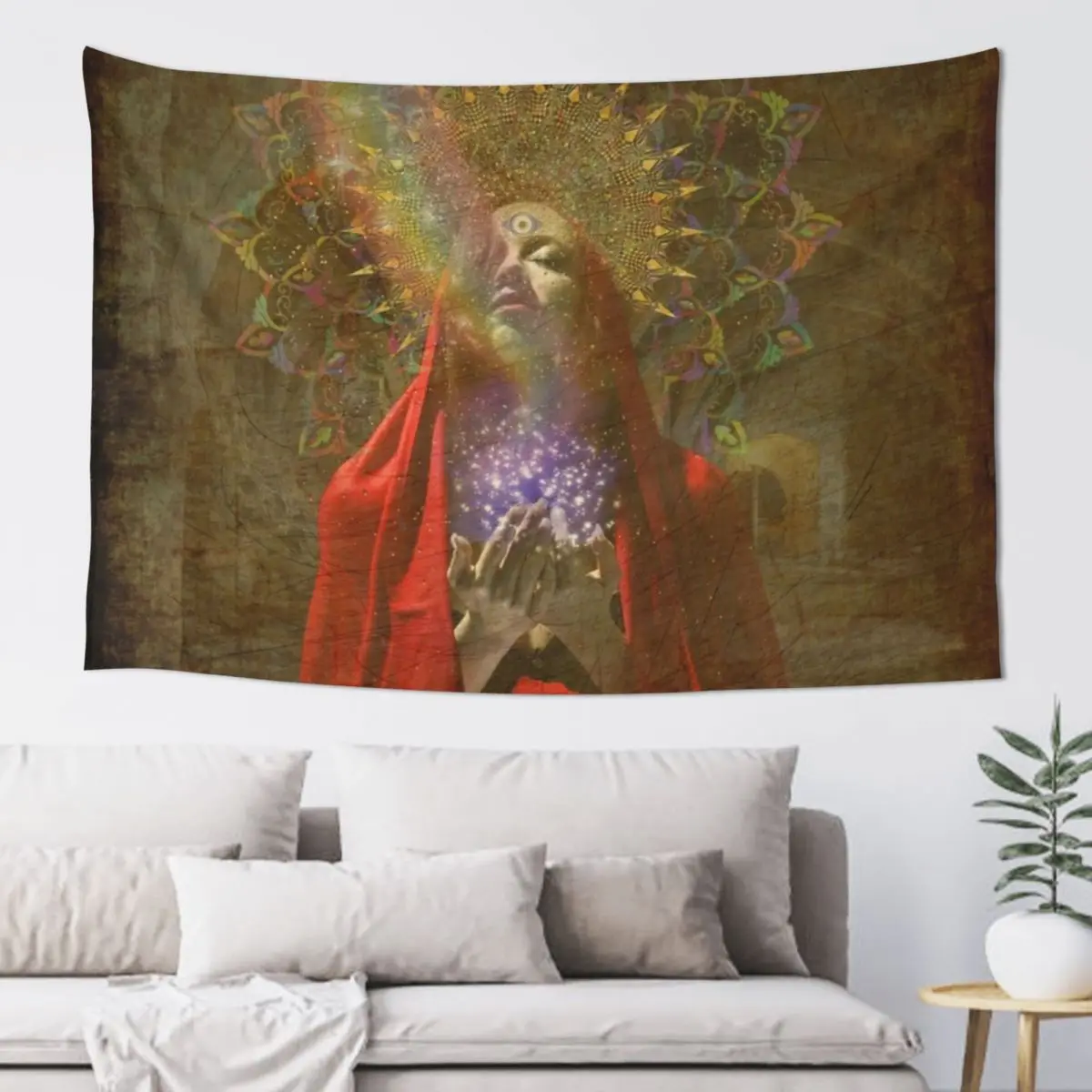 

Priestess - Mary Magdalene Tapestry Room Ornaments Home Decorations Aesthetic Tapestry
