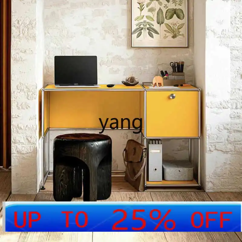 lmm Module Combination Desk Stainless Steel Writing Desk Computer Desk Modern Simple Makeup Dresser