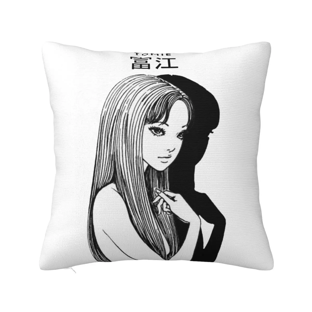 Tomie Junji Ito Pillowcase Printing Fabric Cushion Cover Decor Pillow Case Cover Home Square 45X45cm