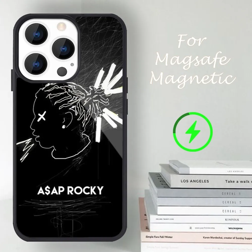 Rapper ASAP Rocky Phone Case For iPhone 14 13 12 11 15 Pro Max Magsafe Magnetic