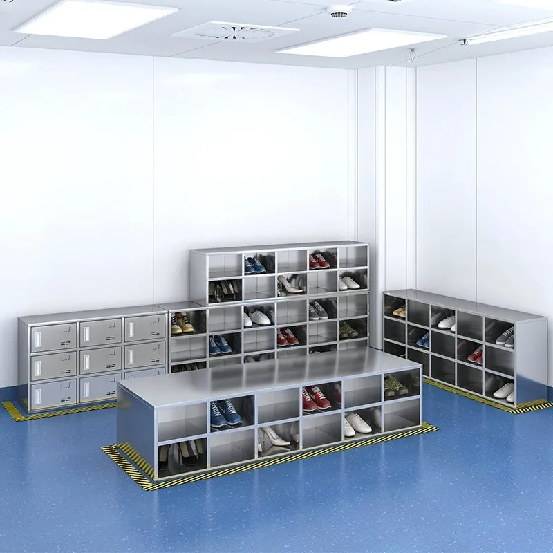 304 stainless steel shoe cabinet laboratory factory changing room bathroom dust-free purification workshop shoe changing stool