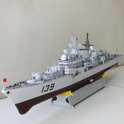 Assembling Battleship Model 1/350 Simulation Warship Navy 139 Ningbo Guided-missile Destroyer Model Kit