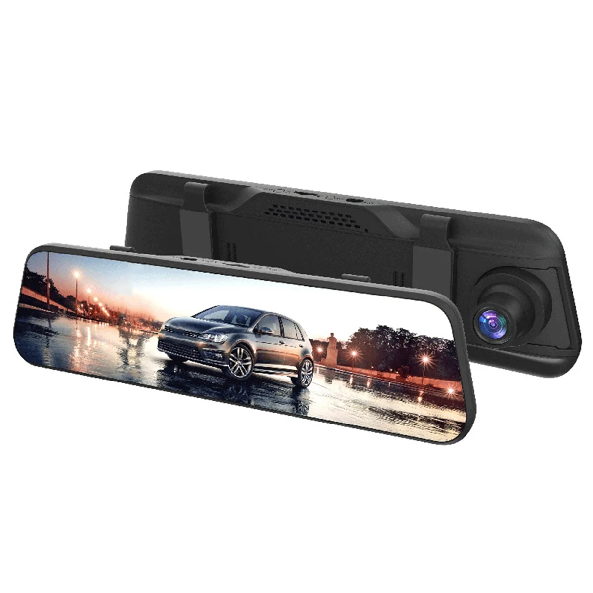 Touch 9.66-Inch Square Screen 1080P HD Wifi Stream Media Rearview Mirror Dash Cam Car Recorder System
