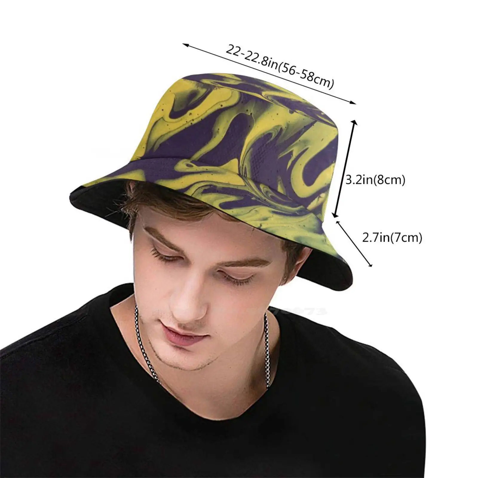 Salamander Ditty Knitted Hat Warm Beanie Outdoor Caps Purple Yellow Like Salamander Scales Joy Gallo image 4